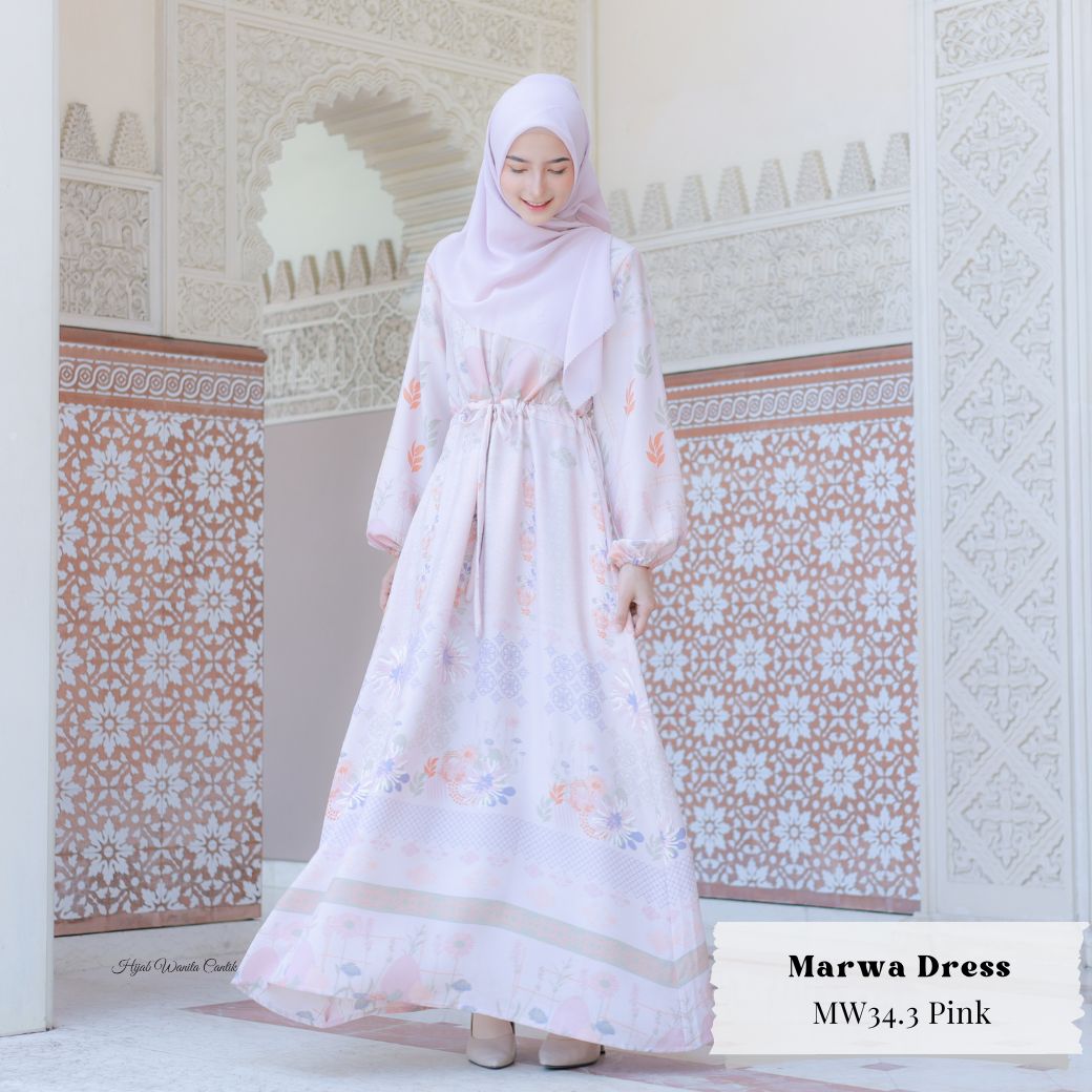 [CLEARANCE SALE] Marwa Dress - MW34.3 Pink