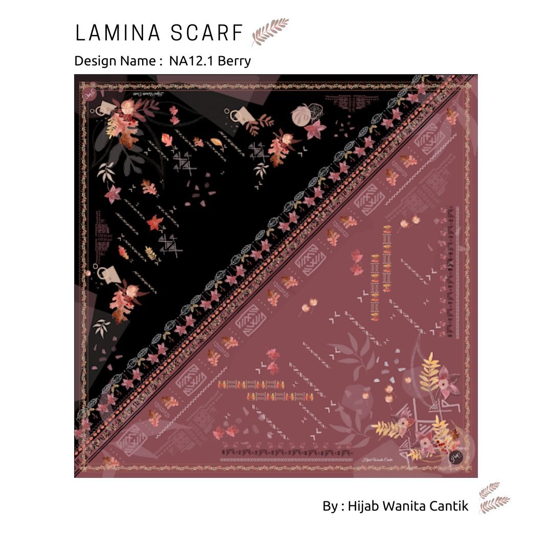 Segiempat Lamina Scarf  - NA12.1 Berry