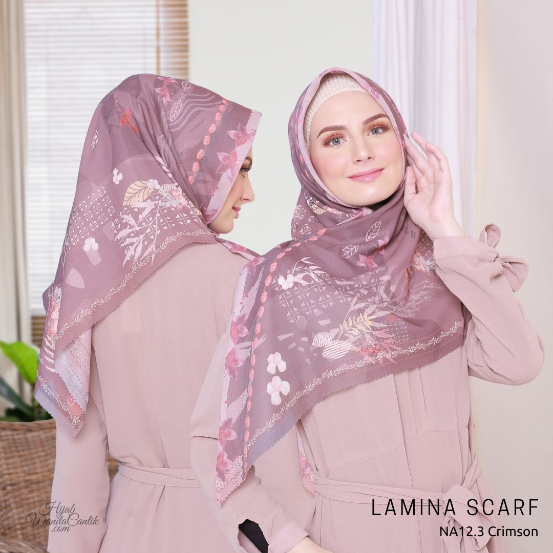 Segiempat Lamina Scarf  - NA12.3 Crimson