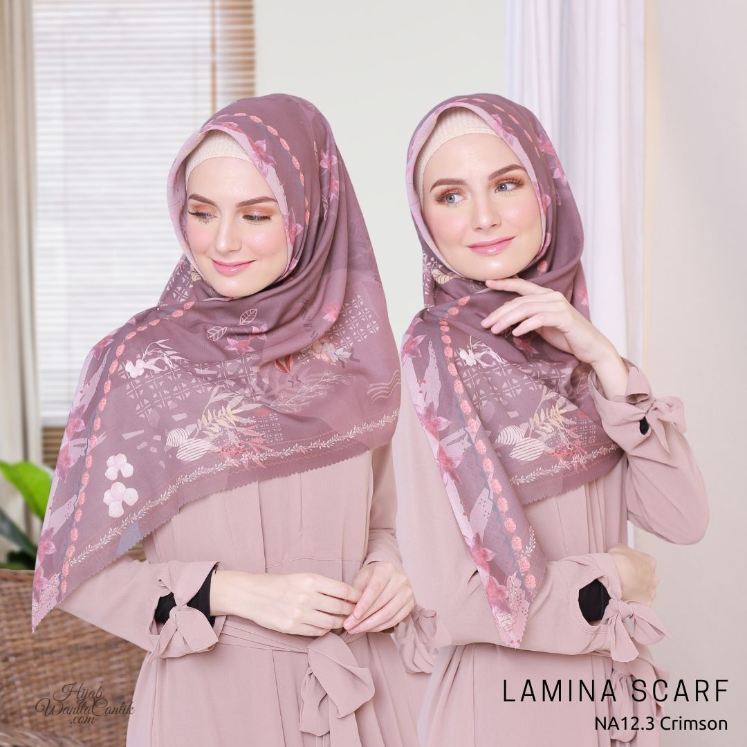 Segiempat Lamina Scarf  - NA12.3 Crimson