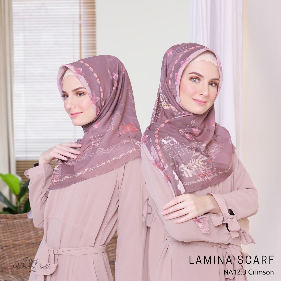 Segiempat Lamina Scarf  - NA12.3 Crimson