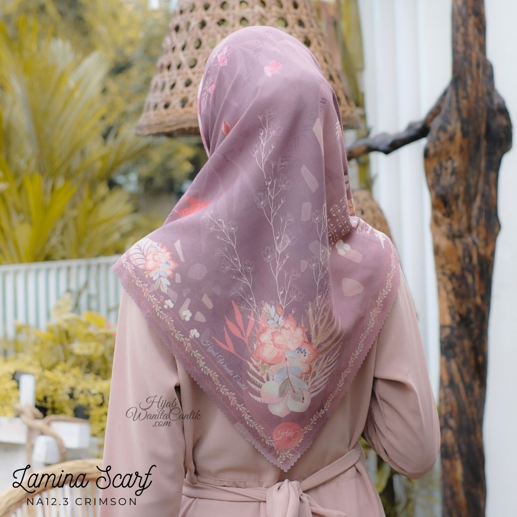 Segiempat Lamina Scarf  - NA12.3 Crimson