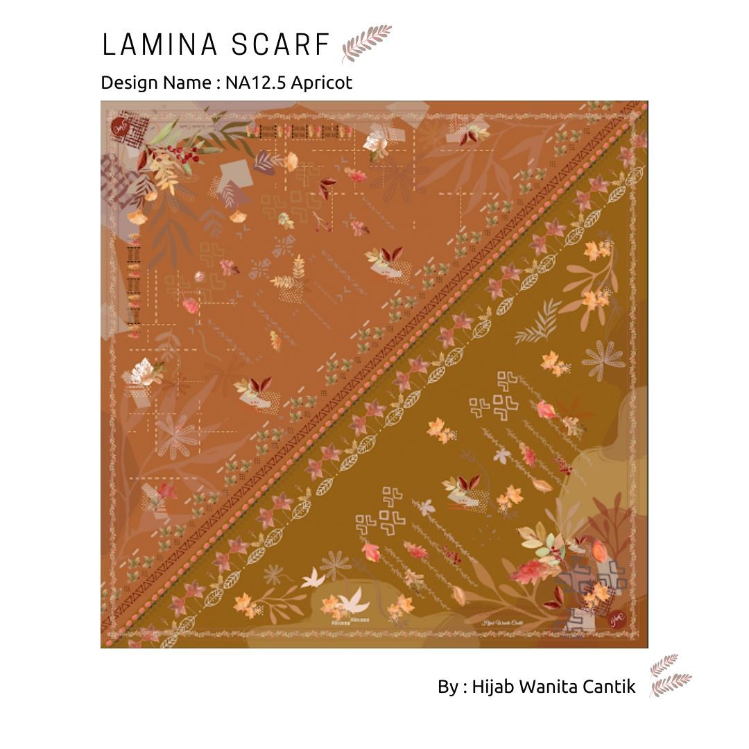 Segiempat Lamina Scarf  - NA12.5 Apricot