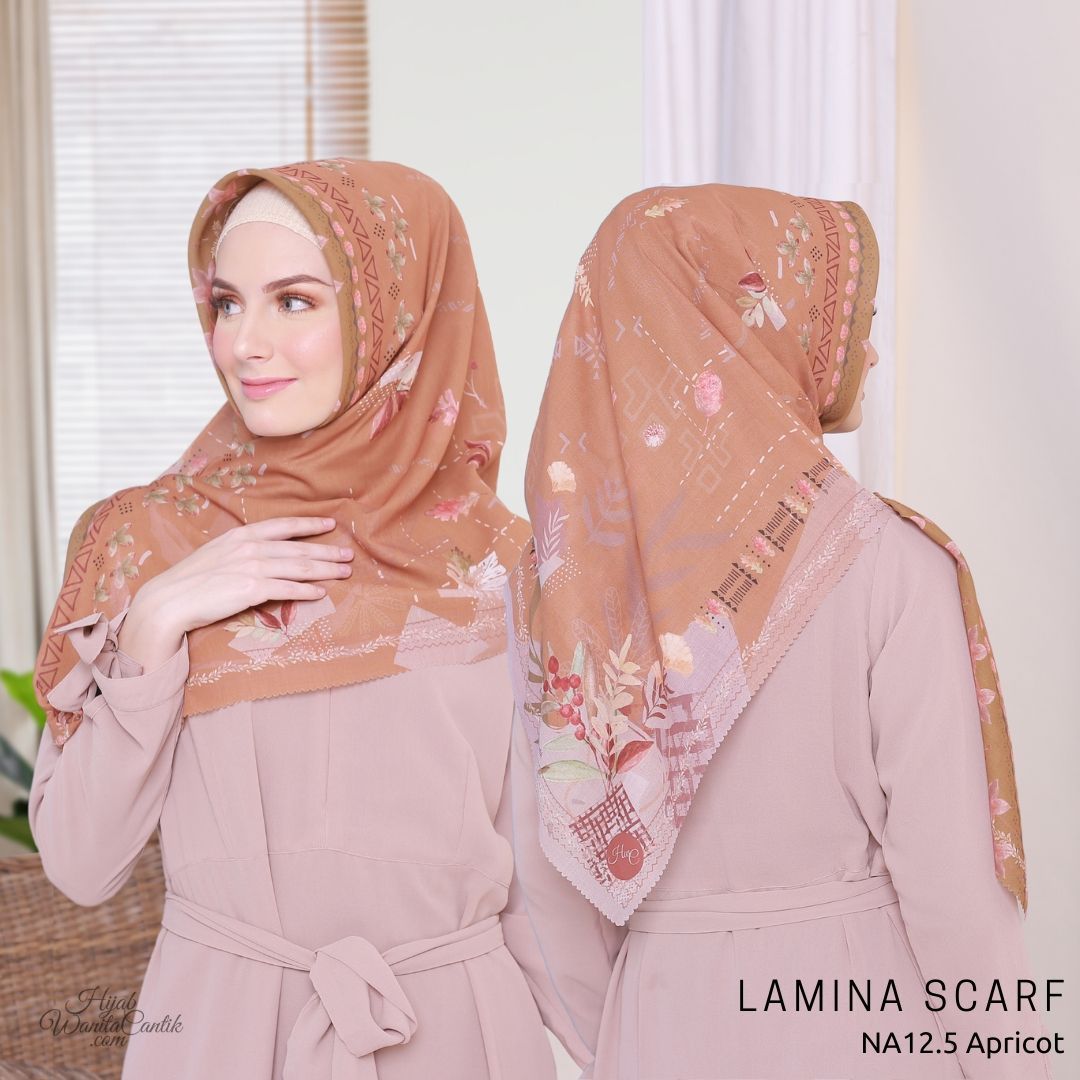 Segiempat Lamina Scarf  - NA12.5 Apricot