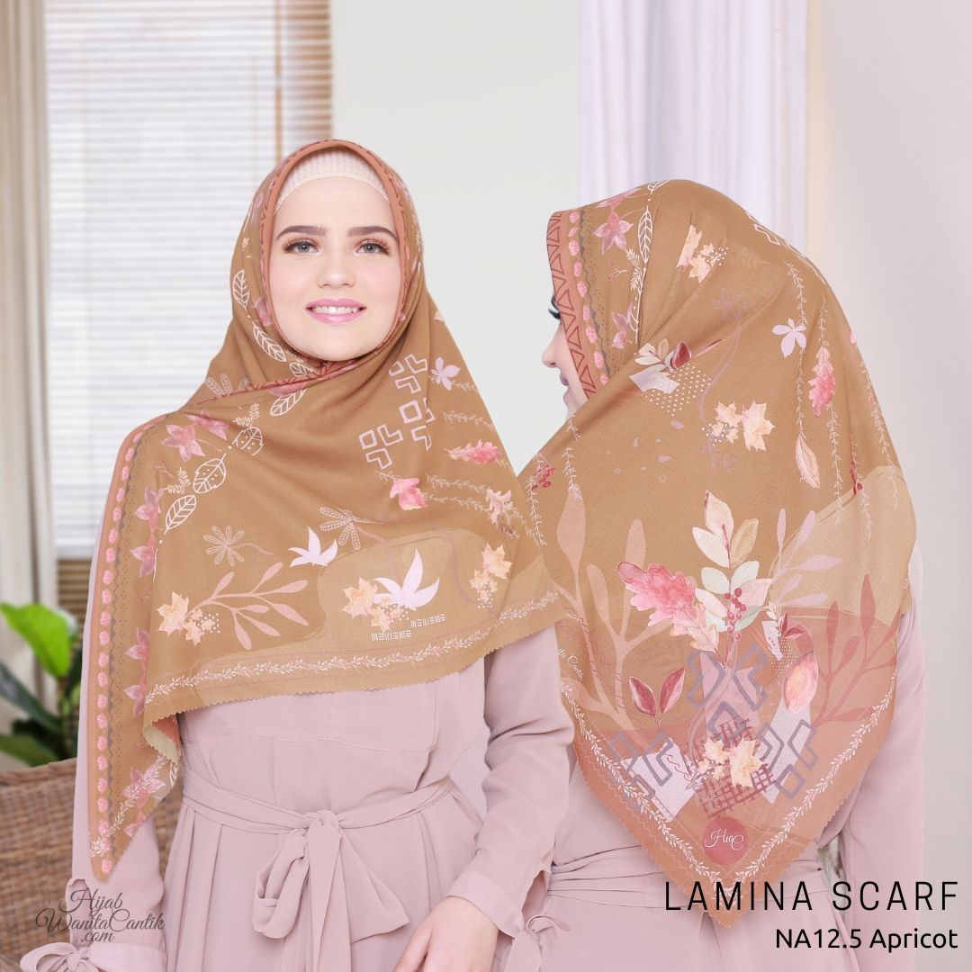 Segiempat Lamina Scarf  - NA12.5 Apricot