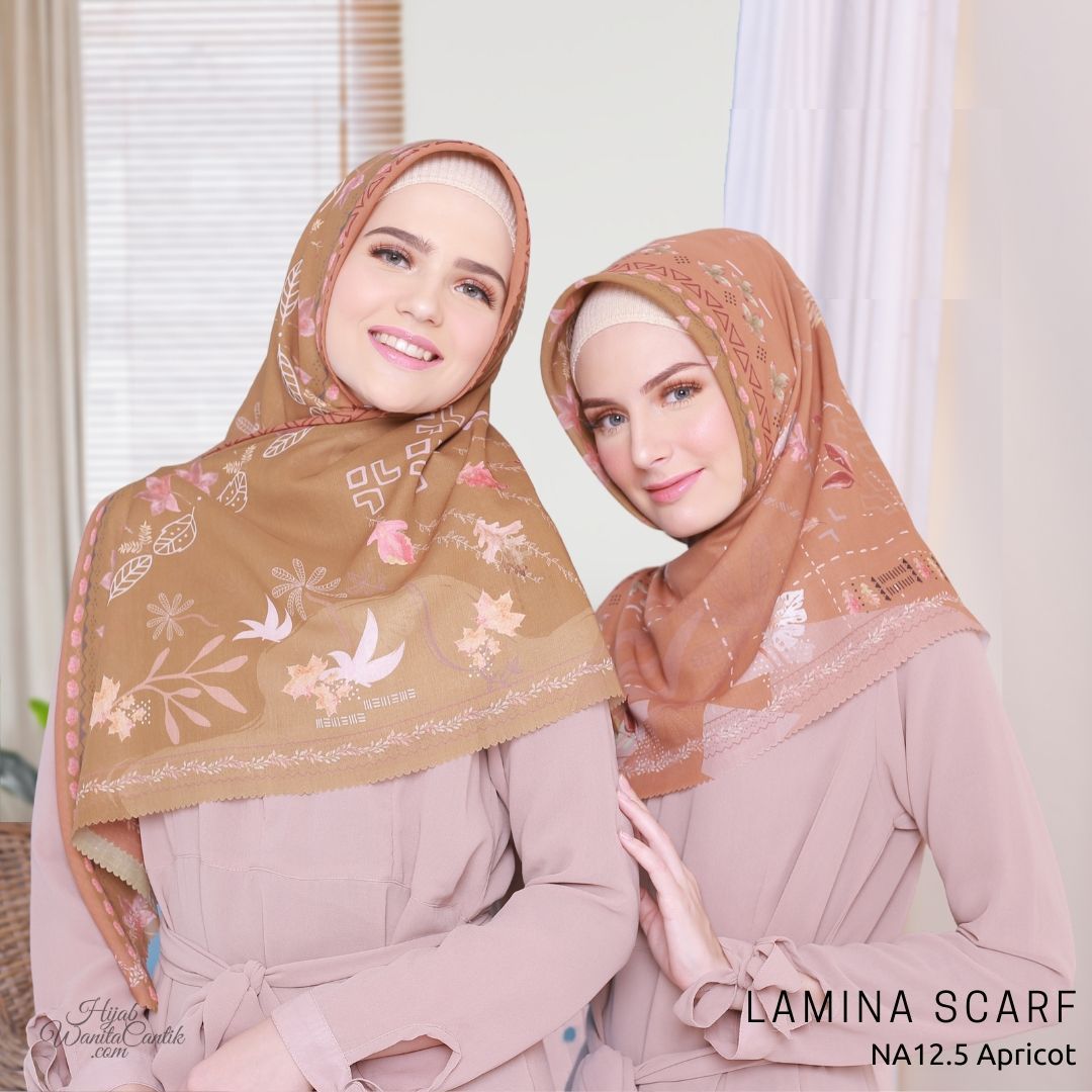 Segiempat Lamina Scarf  - NA12.5 Apricot