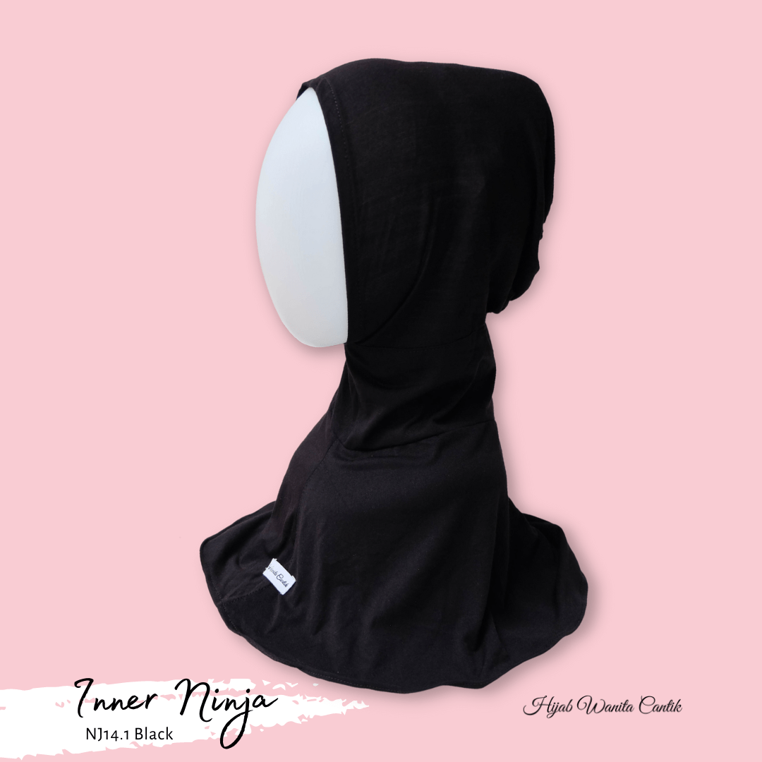 Inner Ninja Kaos Katun Super Nyaman | Ciput Hijab - NJ14.1 Black