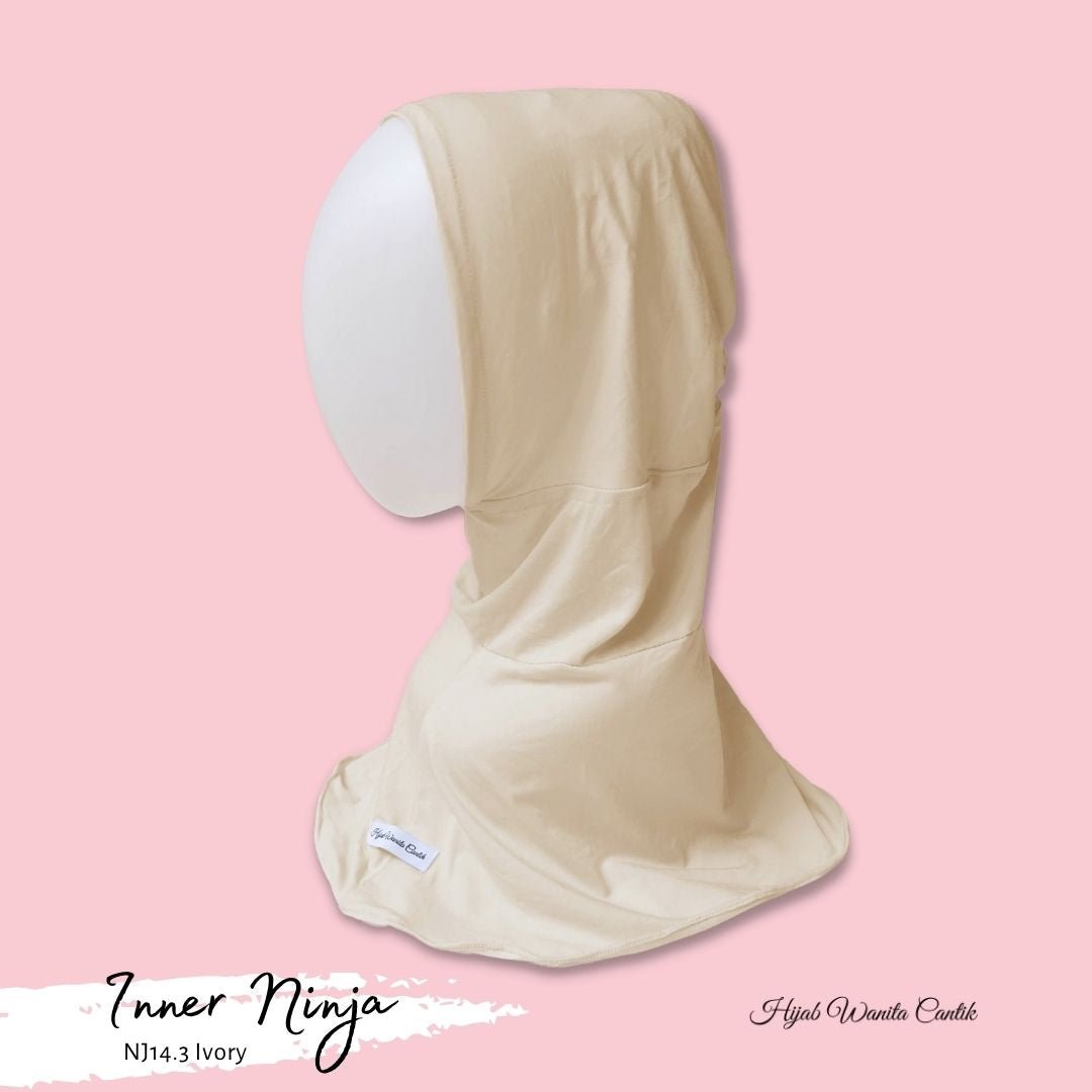 Inner Ninja Kaos Katun Super Nyaman | Ciput Hijab - NJ14.3 Ivory