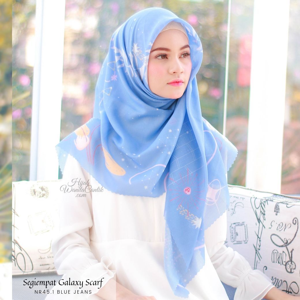 Segiempat Galaxy Scarf - NR45.1 Blue Jeans