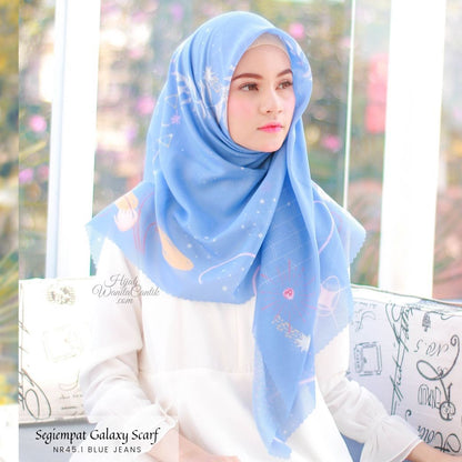 Segiempat Galaxy Scarf - NR45.1 Blue Jeans