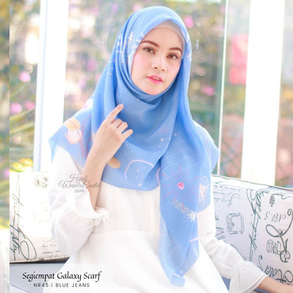Segiempat Galaxy Scarf - NR45.1 Blue Jeans