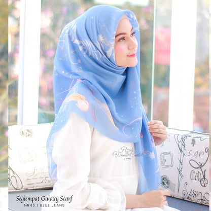 Segiempat Galaxy Scarf - NR45.1 Blue Jeans