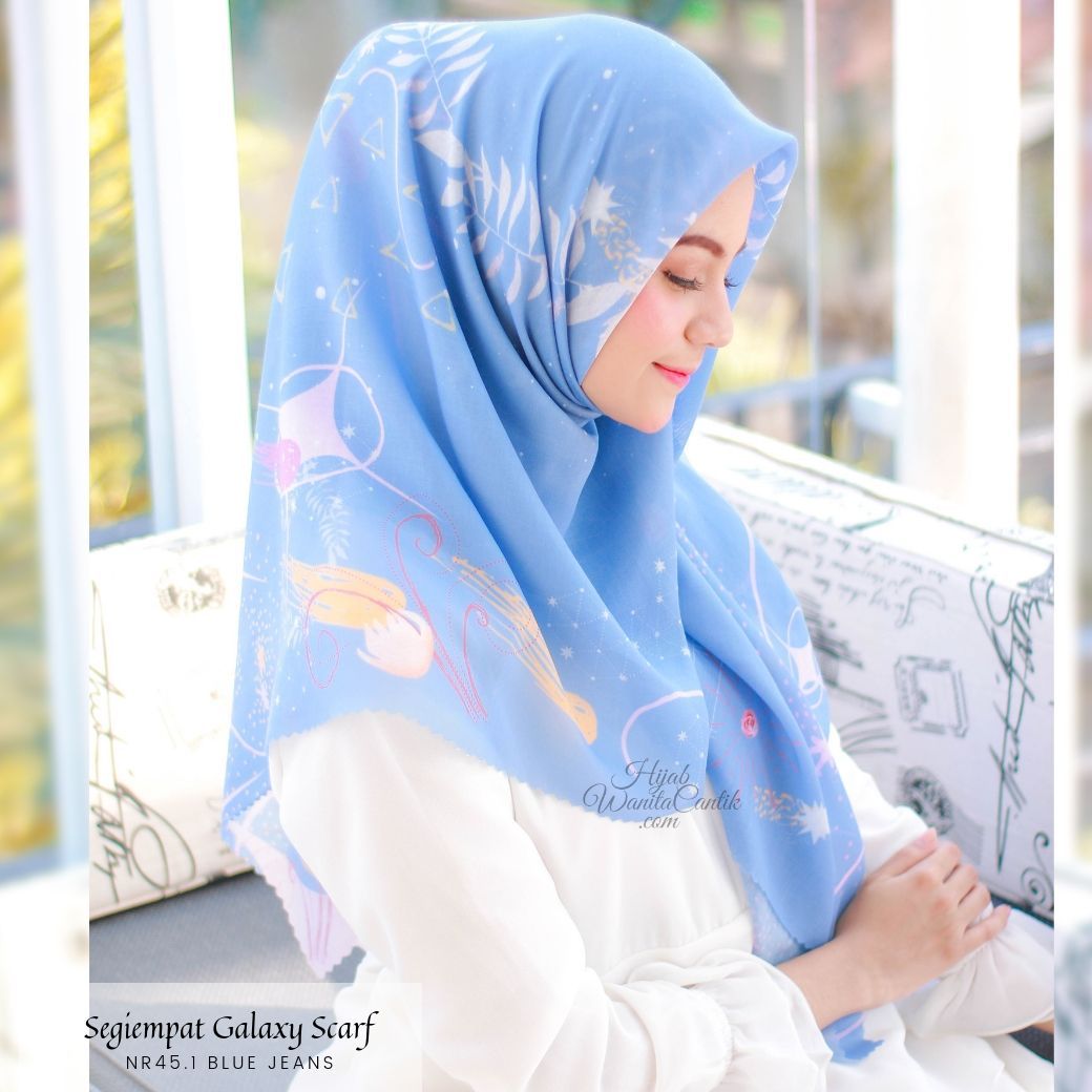 Segiempat Galaxy Scarf - NR45.1 Blue Jeans