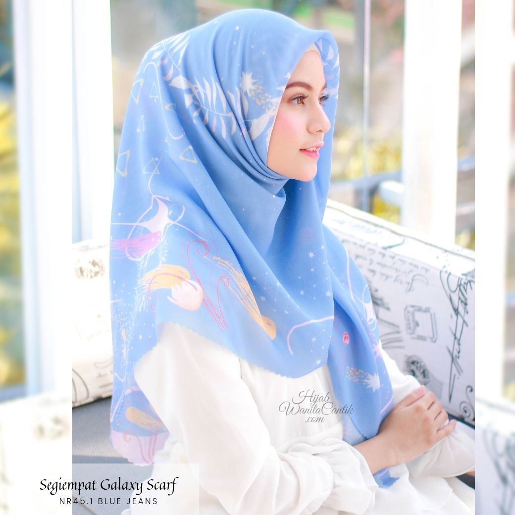 Segiempat Galaxy Scarf - NR45.1 Blue Jeans