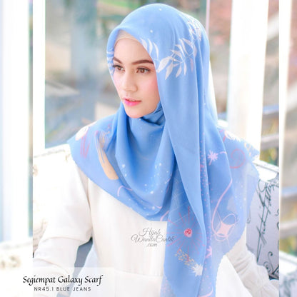 Segiempat Galaxy Scarf - NR45.1 Blue Jeans