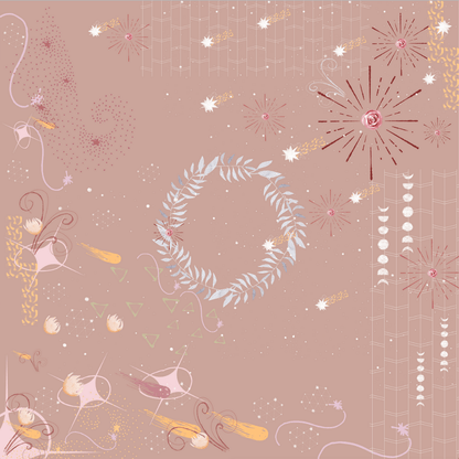 Segiempat Galaxy Scarf - NR45.3 Coral pink