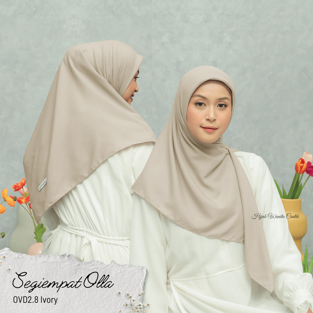 Segiempat Olla Scarf - OVD2.8 Ivory