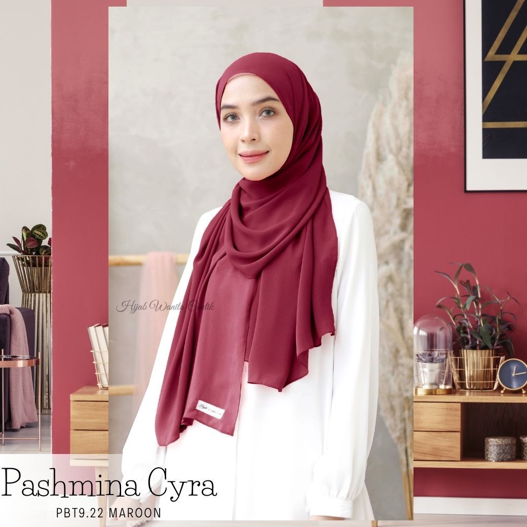 Pashmina Cyra - PBT9.22 Maroon