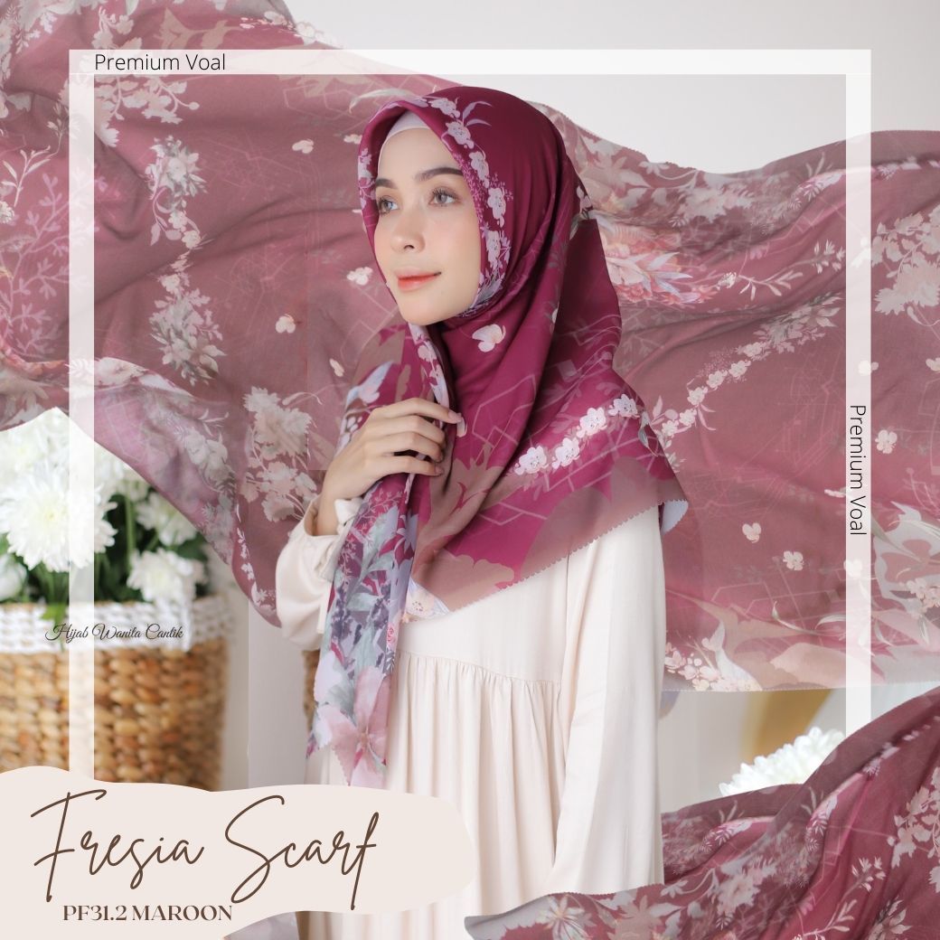 Fresia Scarf Premium Voal - PF31.2 Maroon