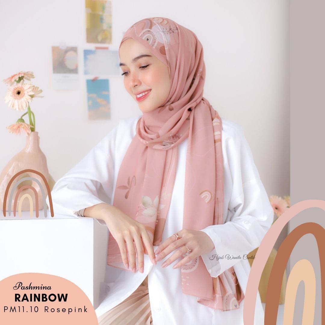 Rainbow - Pashmina Premium Ceruti - Rosepink - PM11.10