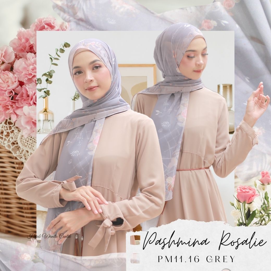 Rosalie - Pashmina Premium Ceruti - Grey - PM11.16