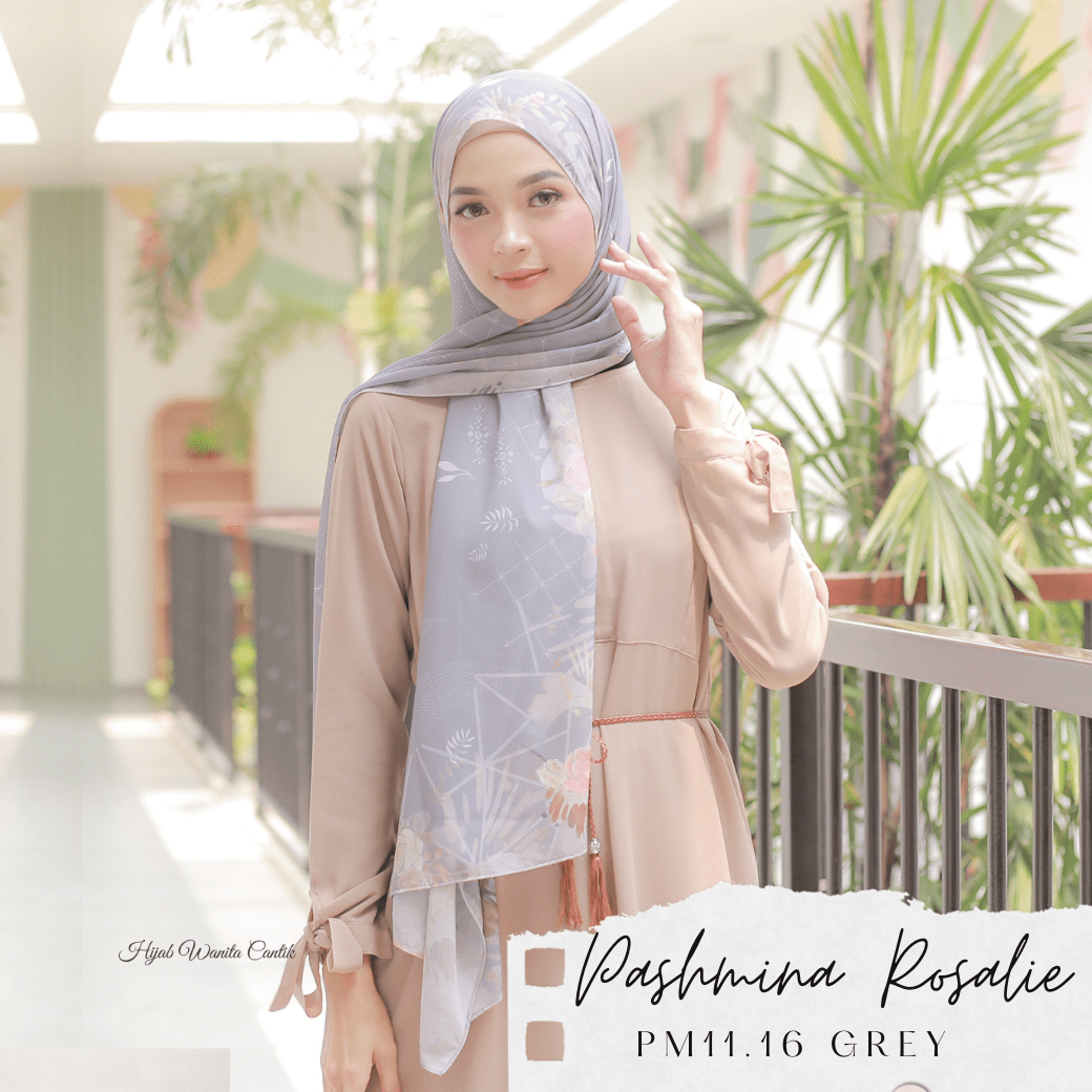 Rosalie - Pashmina Premium Ceruti - Grey - PM11.16