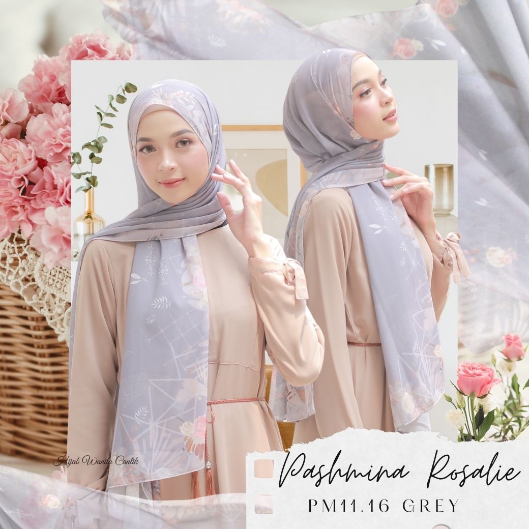 Rosalie - Pashmina Premium Ceruti - Grey - PM11.16