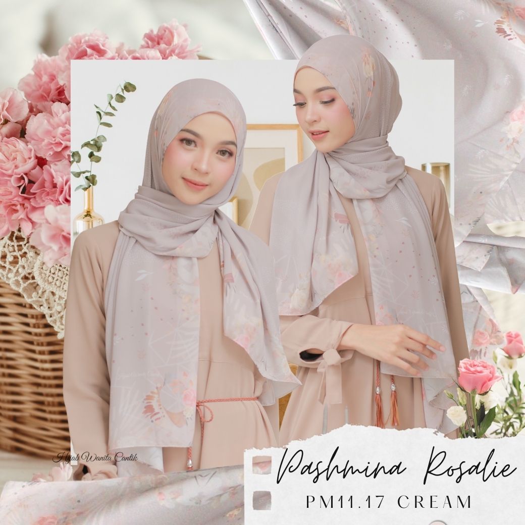 Rosalie - Pashmina Premium Ceruti - Cream - PM11.17