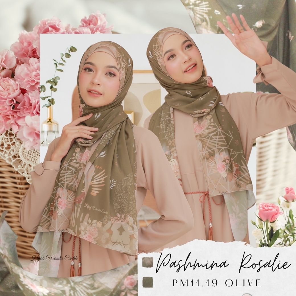 Rosalie - Pashmina Premium Ceruti - Olive - PM11.19