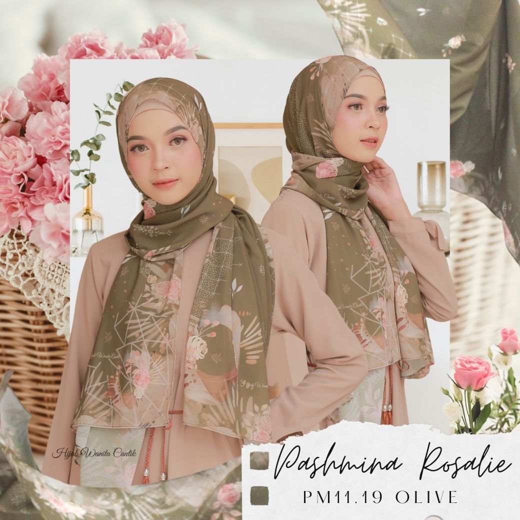 Rosalie - Pashmina Premium Ceruti - Olive - PM11.19