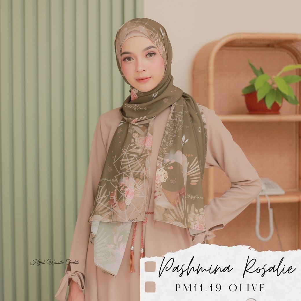 Rosalie - Pashmina Premium Ceruti - Olive - PM11.19