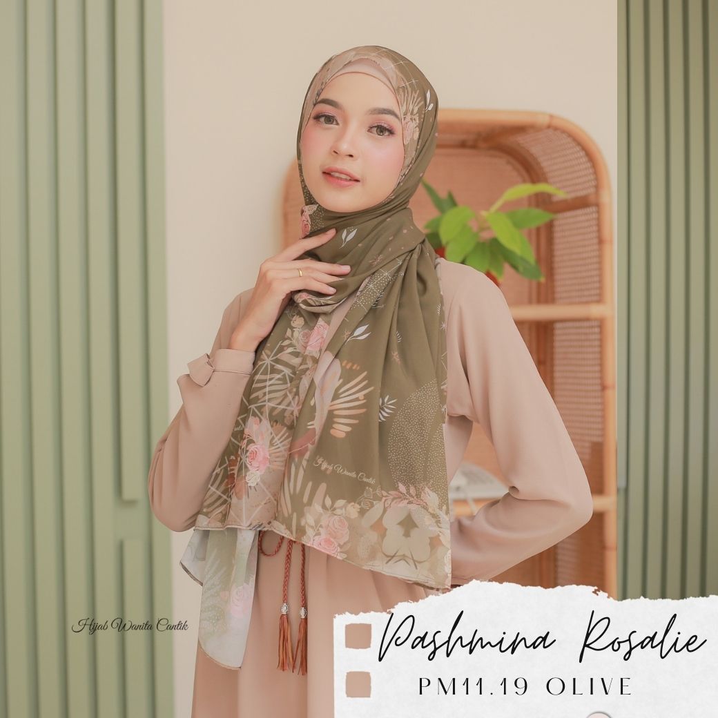 Rosalie - Pashmina Premium Ceruti - Olive - PM11.19