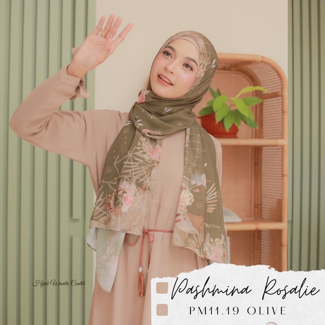 Rosalie - Pashmina Premium Ceruti - Olive - PM11.19