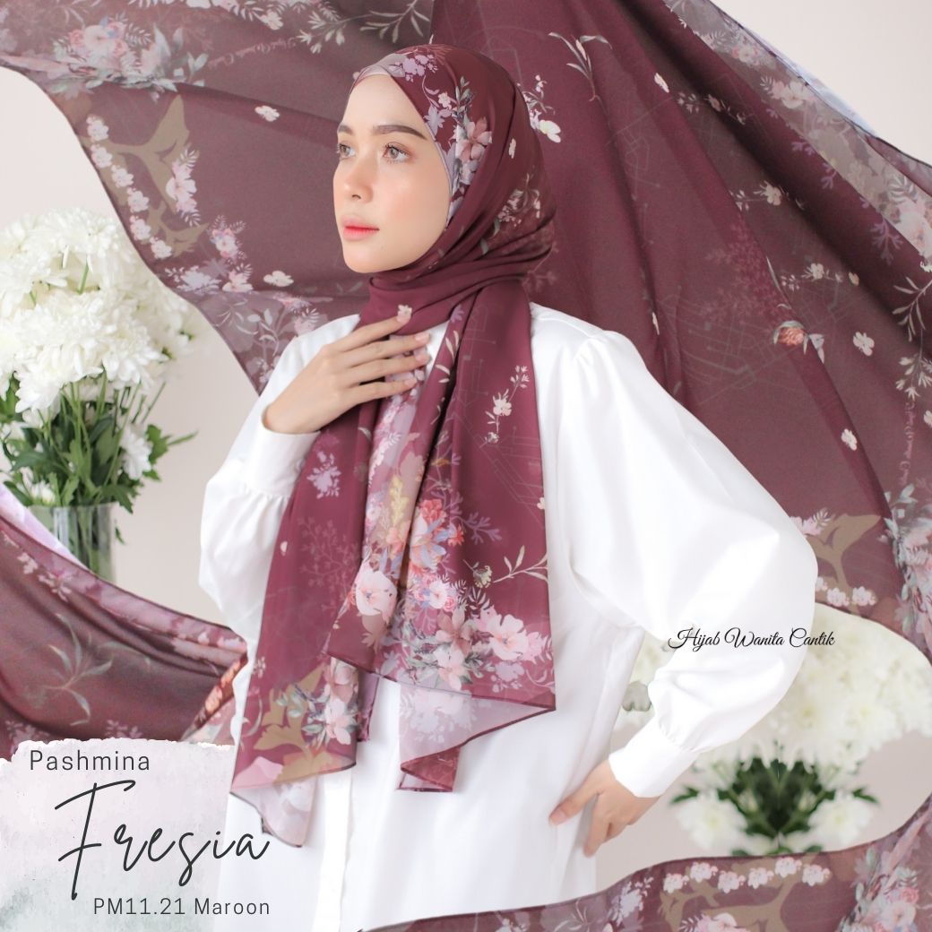 Fresia - Pashmina Premium Ceruti - Maroon - PM11.21