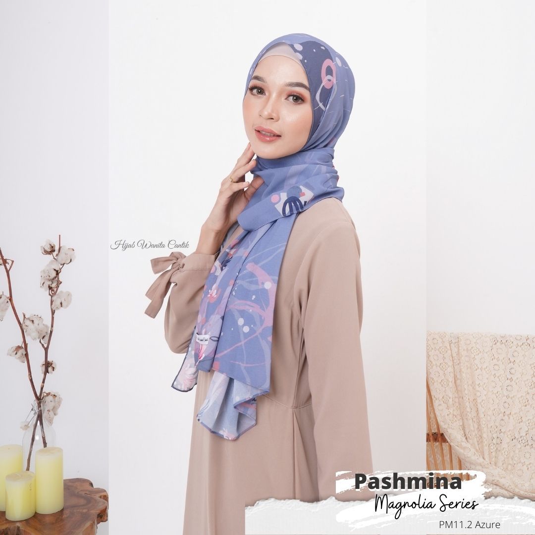 PMagnolia - Pashmina Premium Ceruti - Azure -PM11.2