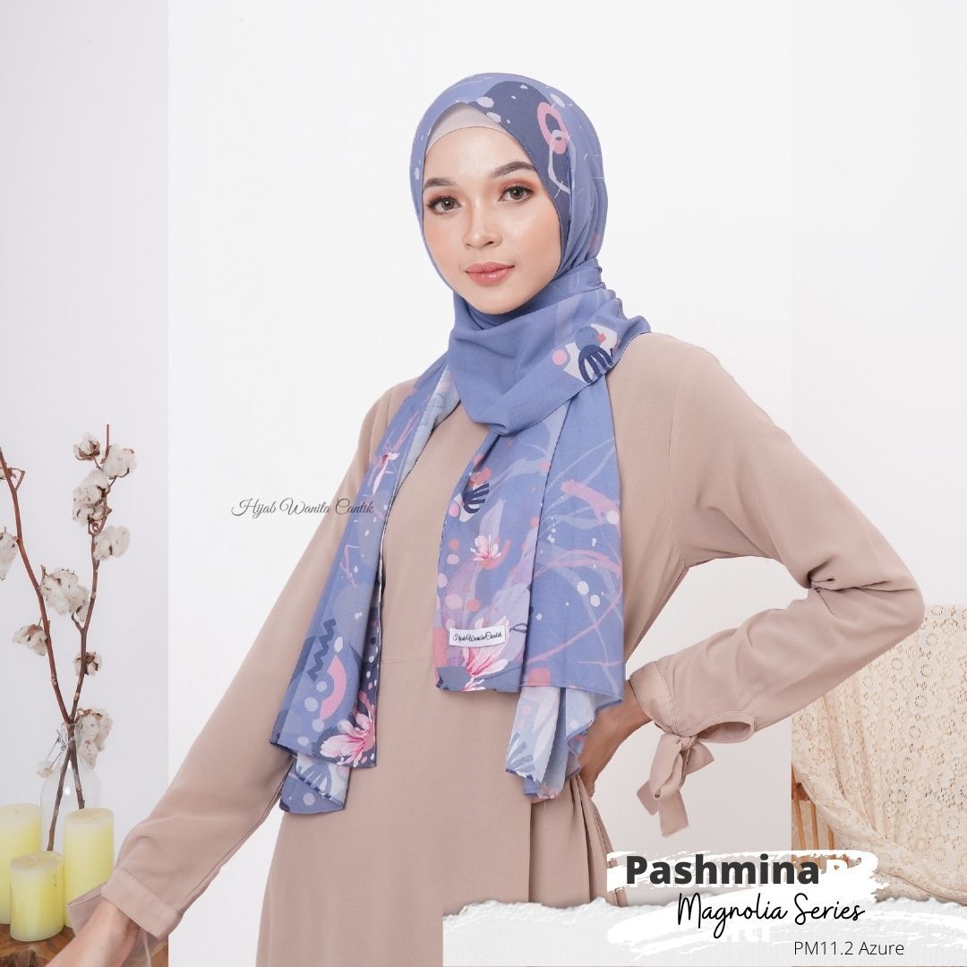 PMagnolia - Pashmina Premium Ceruti - Azure -PM11.2