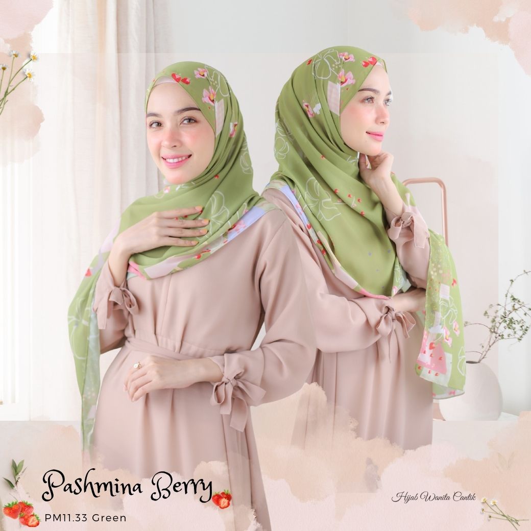 Berry - Pashmina Premium Ceruti - Green - PM11.33