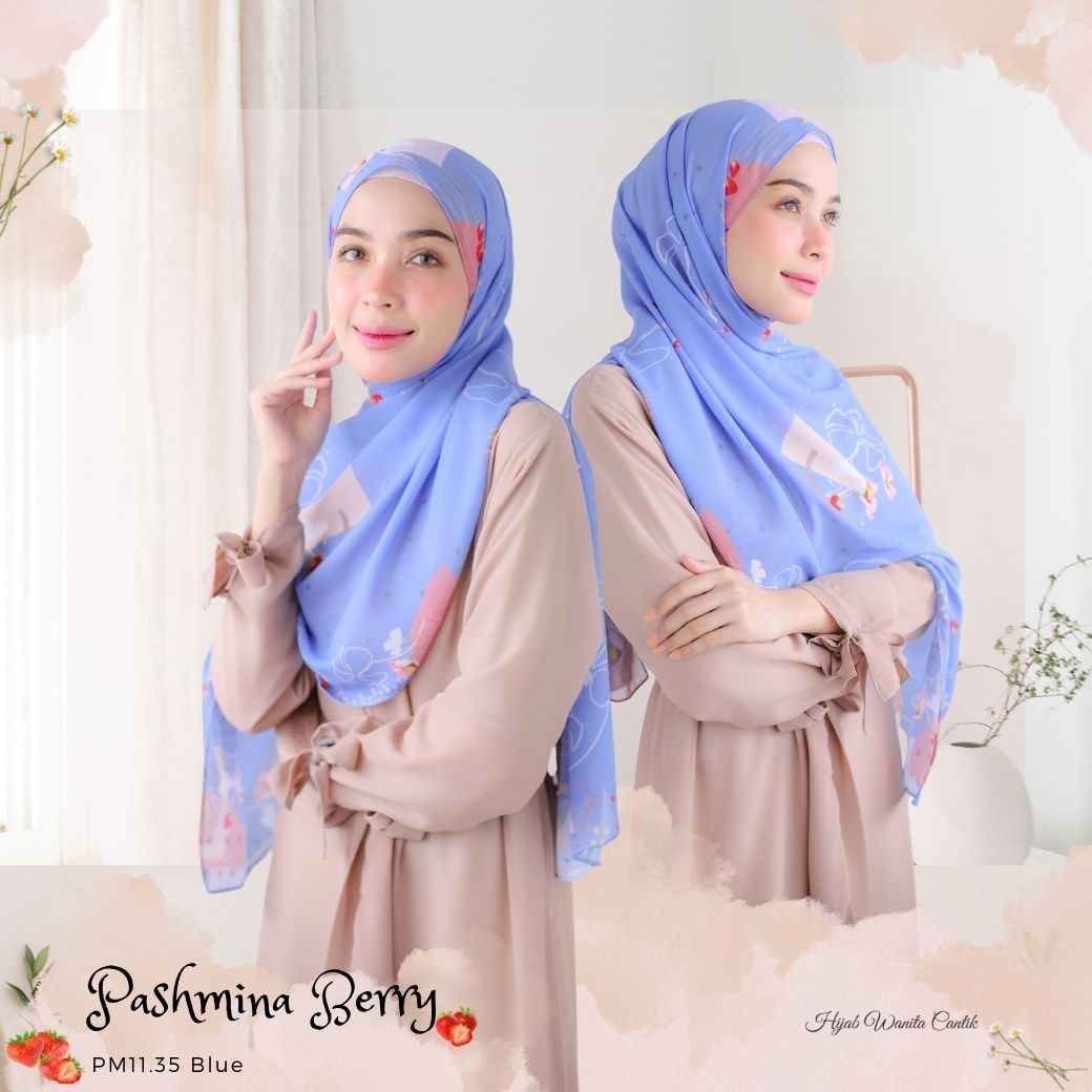 Berry - Pashmina Premium Ceruti - Blue - PM11.35