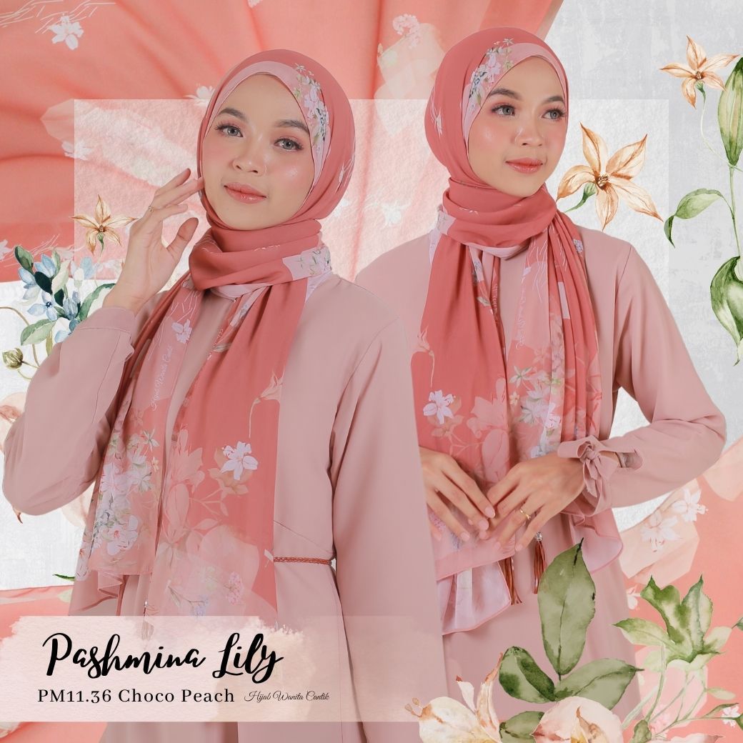 Lily - Pashmina Premium Ceruti -  Choco Peach - PM11.36