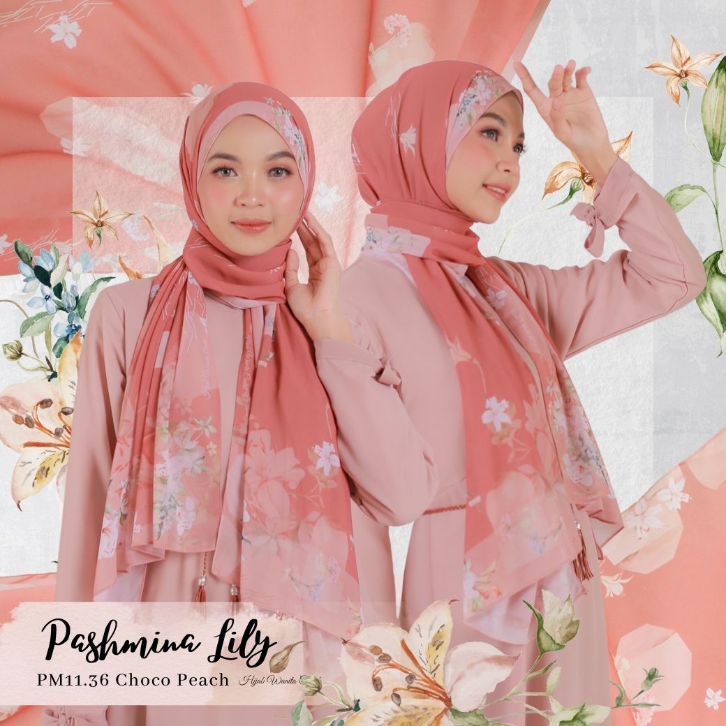 Lily - Pashmina Premium Ceruti -  Choco Peach - PM11.36