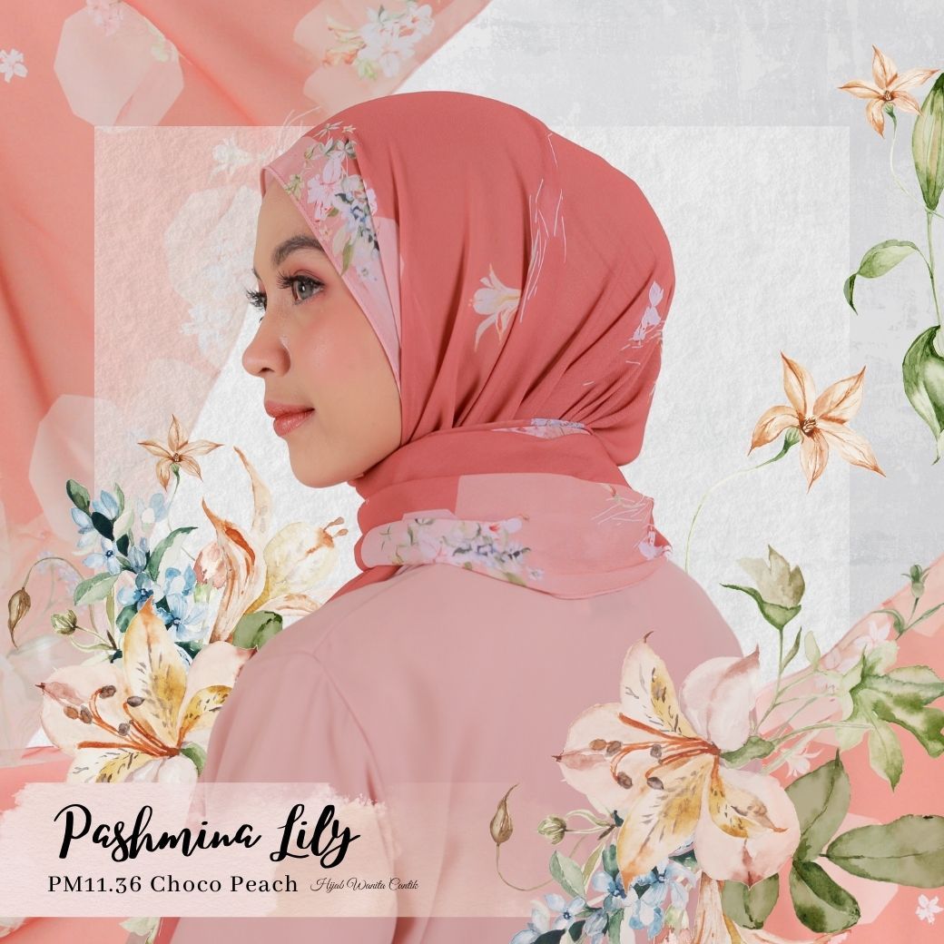 Lily - Pashmina Premium Ceruti -  Choco Peach - PM11.36