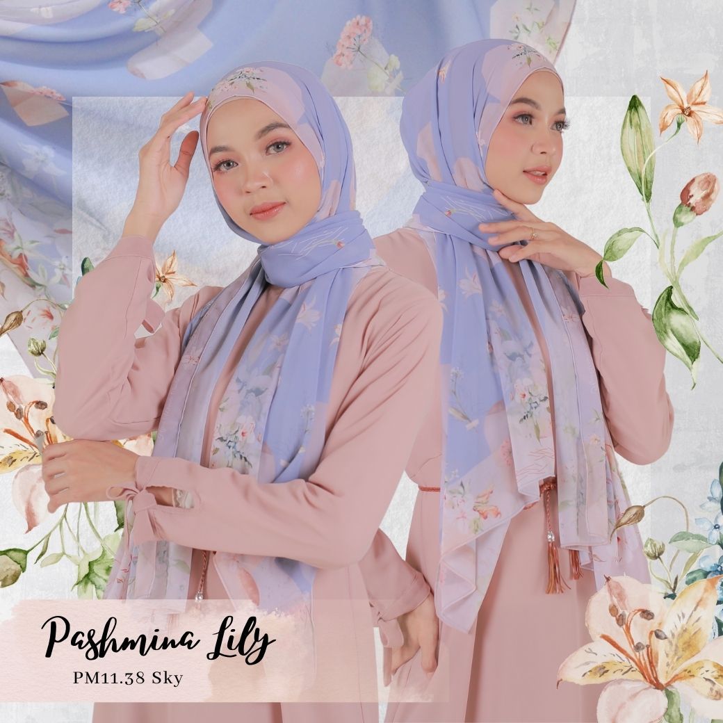 Lily - Pashmina Premium Ceruti - Sky - PM11.38