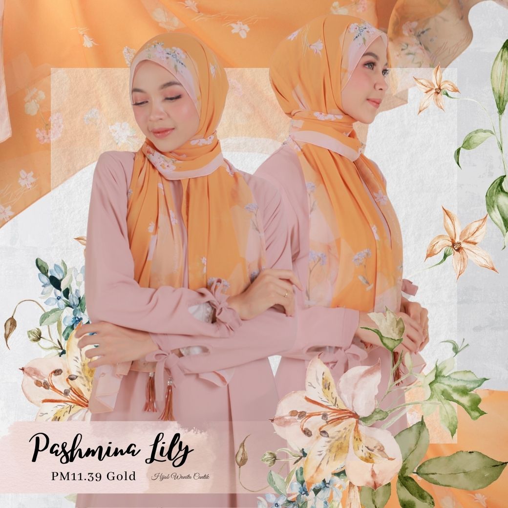 Lily - Pashmina Premium Ceruti - Gold - PM11.39