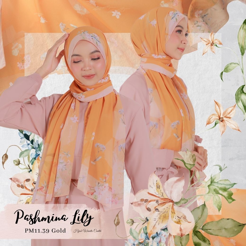 Lily - Pashmina Premium Ceruti - Gold - PM11.39