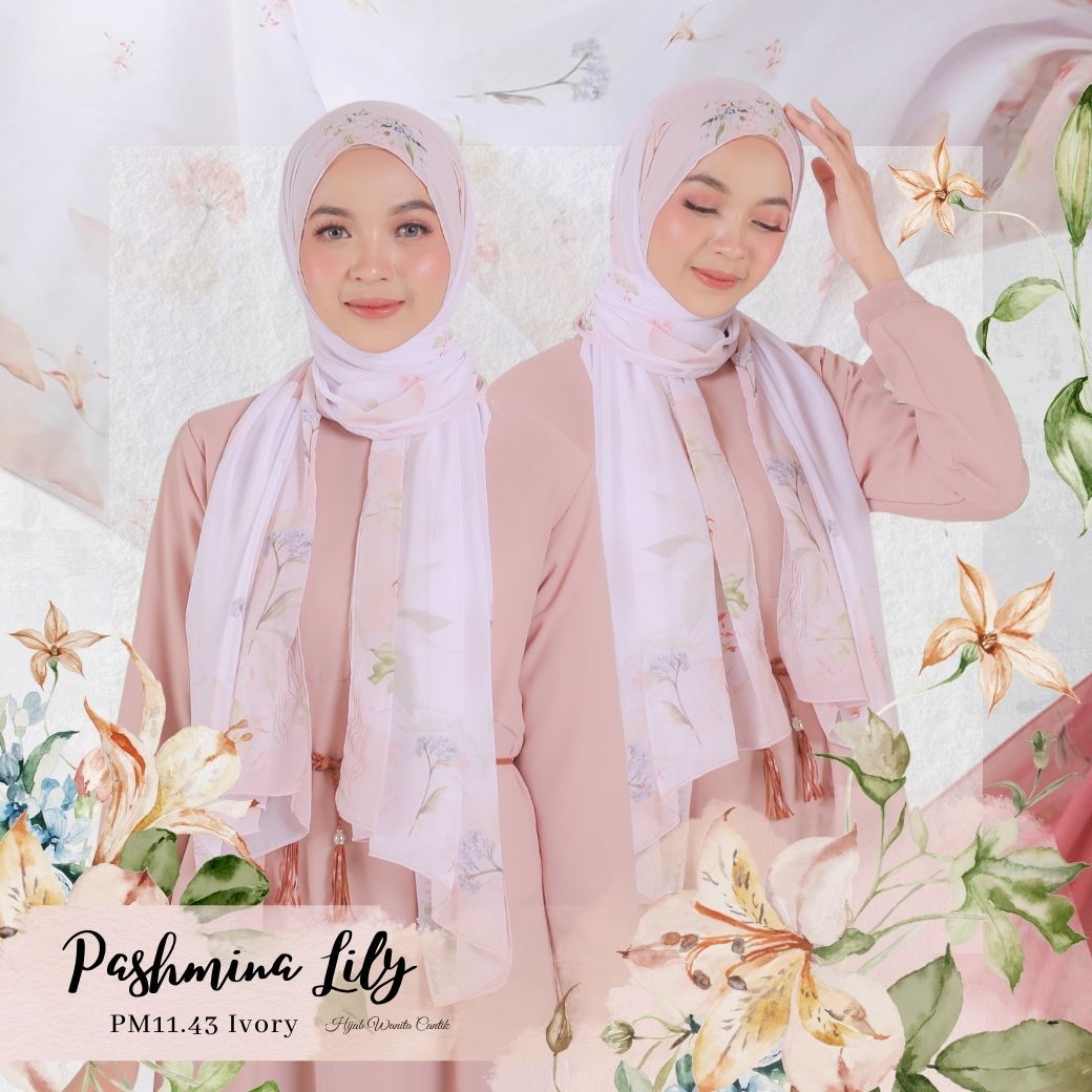 Lily - Pashmina Premium Ceruti - Ivory - PM11.43