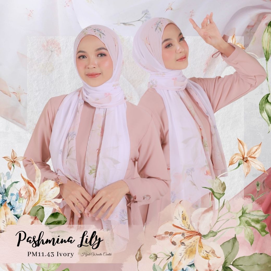 Lily - Pashmina Premium Ceruti - Ivory - PM11.43