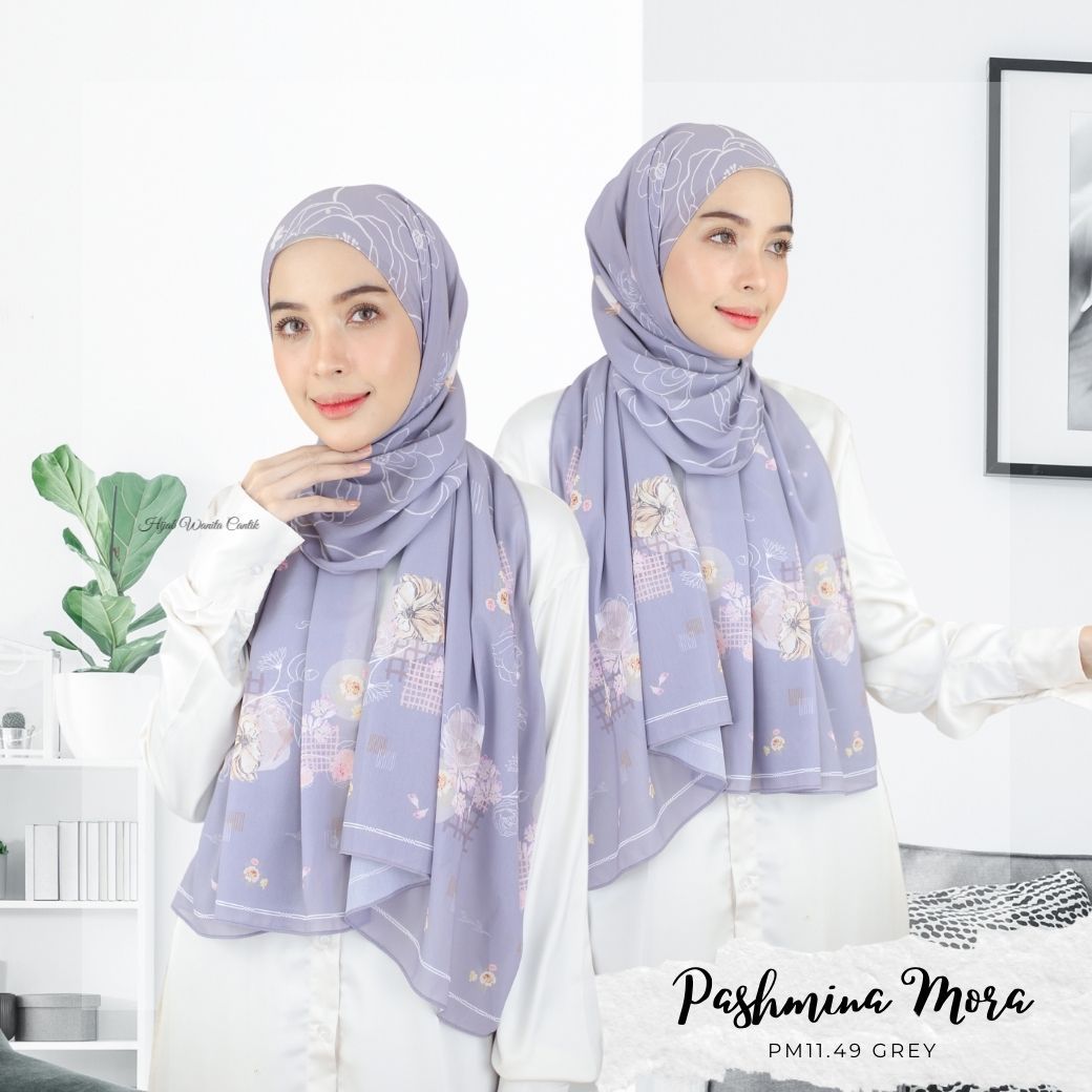 Mora - Pashmina Premium Ceruti - Grey - PM11.49