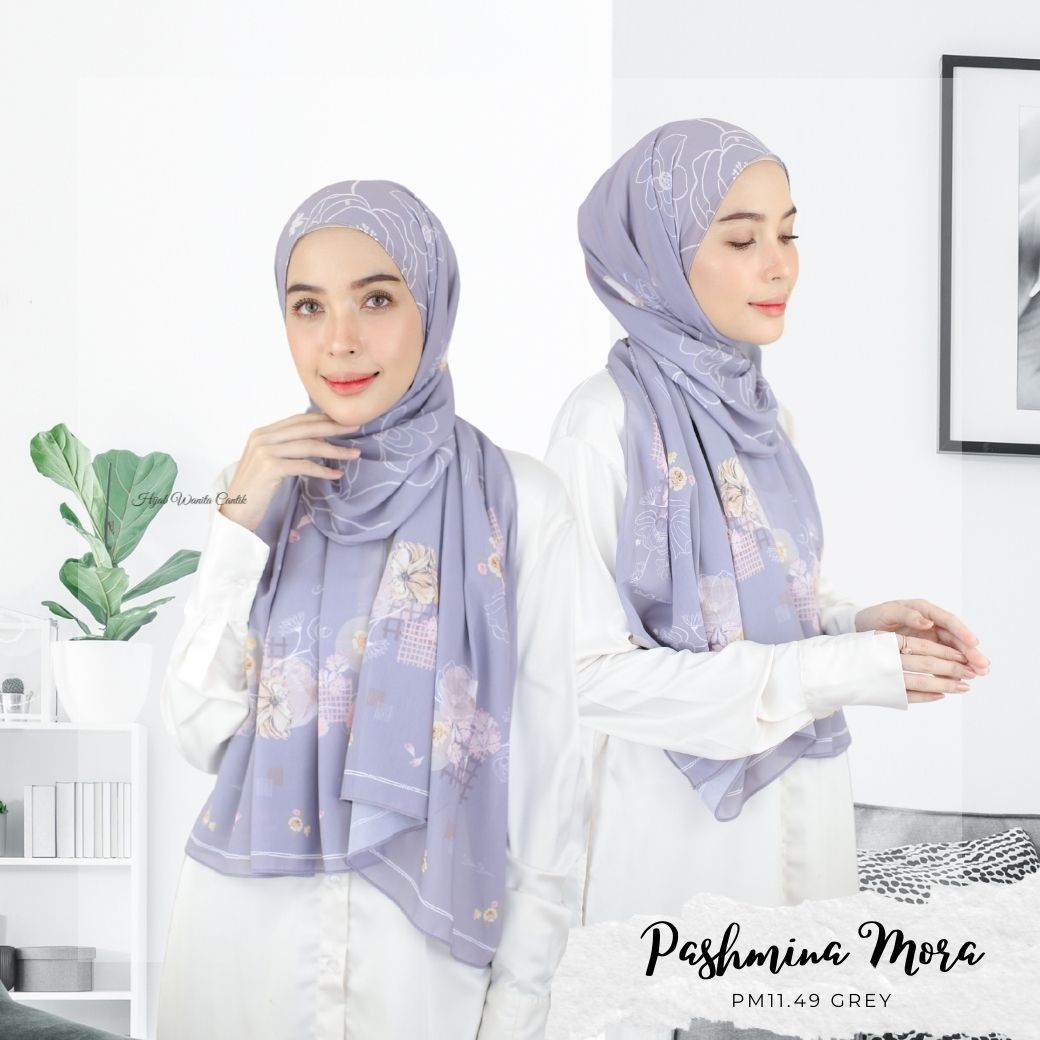 Mora - Pashmina Premium Ceruti - Grey - PM11.49