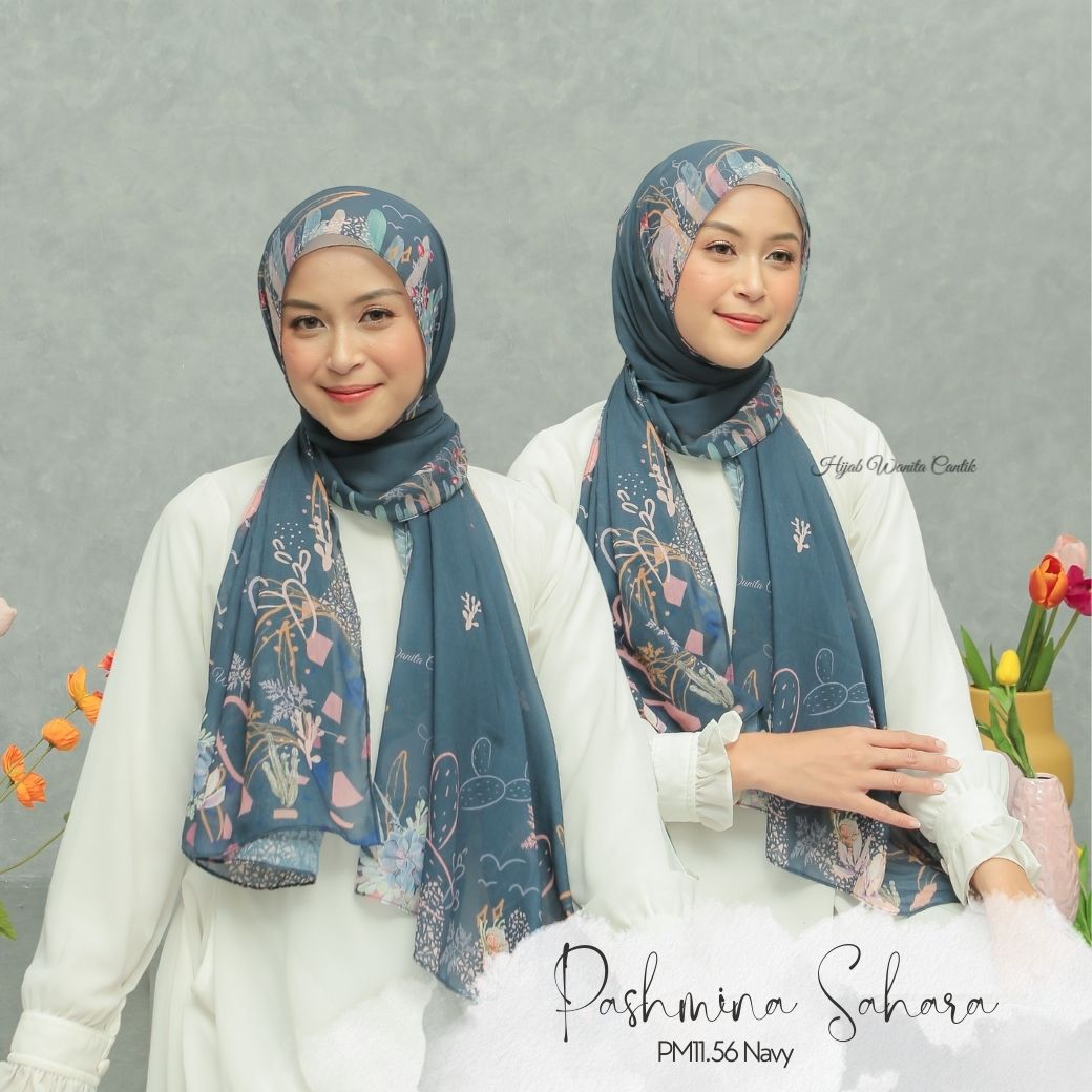 Sahara - Pashmina Premium Voal - Navy - PM11.56