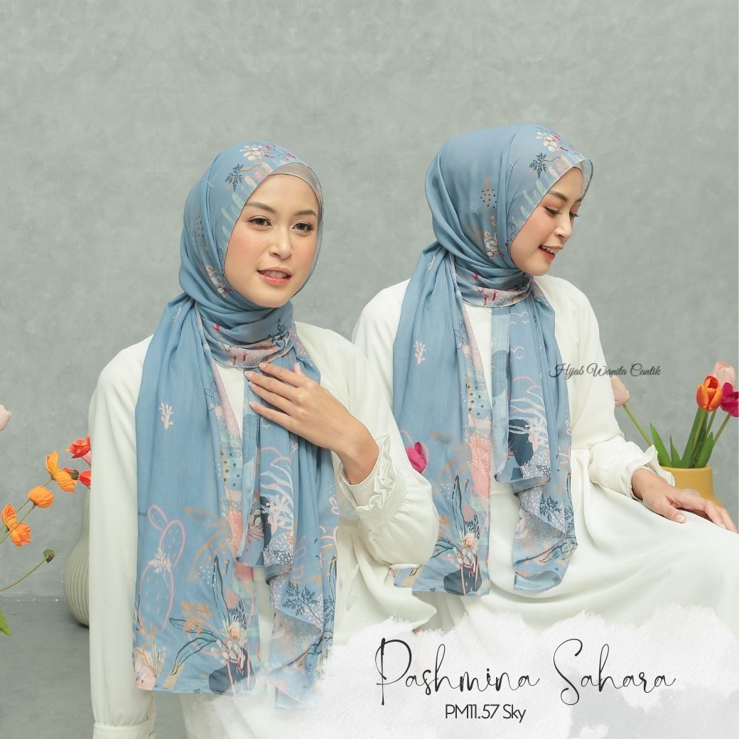 Sahara - Pashmina Premium Voal - Sky - PM11.57